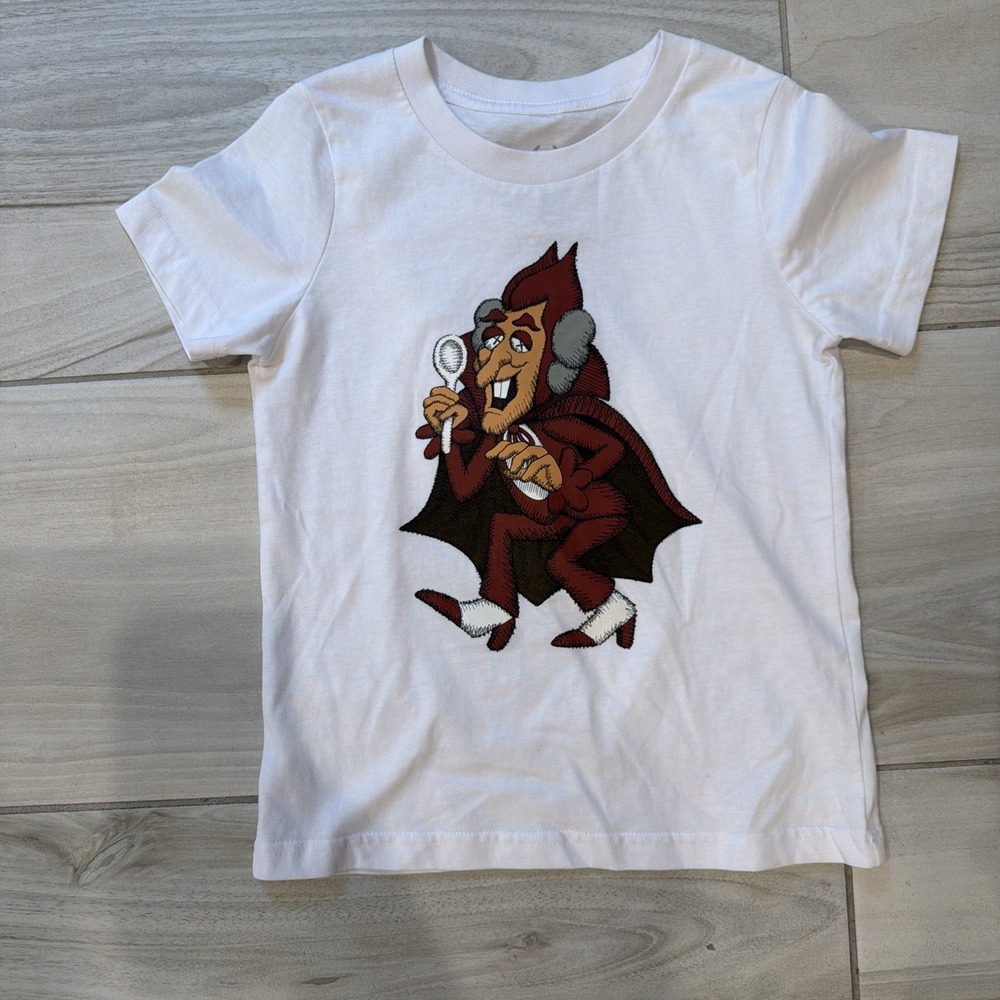 General Mills Count Chocula Cereal Graphic T-Shirt White/Brown Youth 4 Kaws Kids
